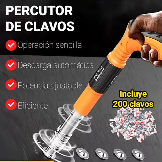 Pistola de Clavos Profesional + 200 Clavos de Regalo